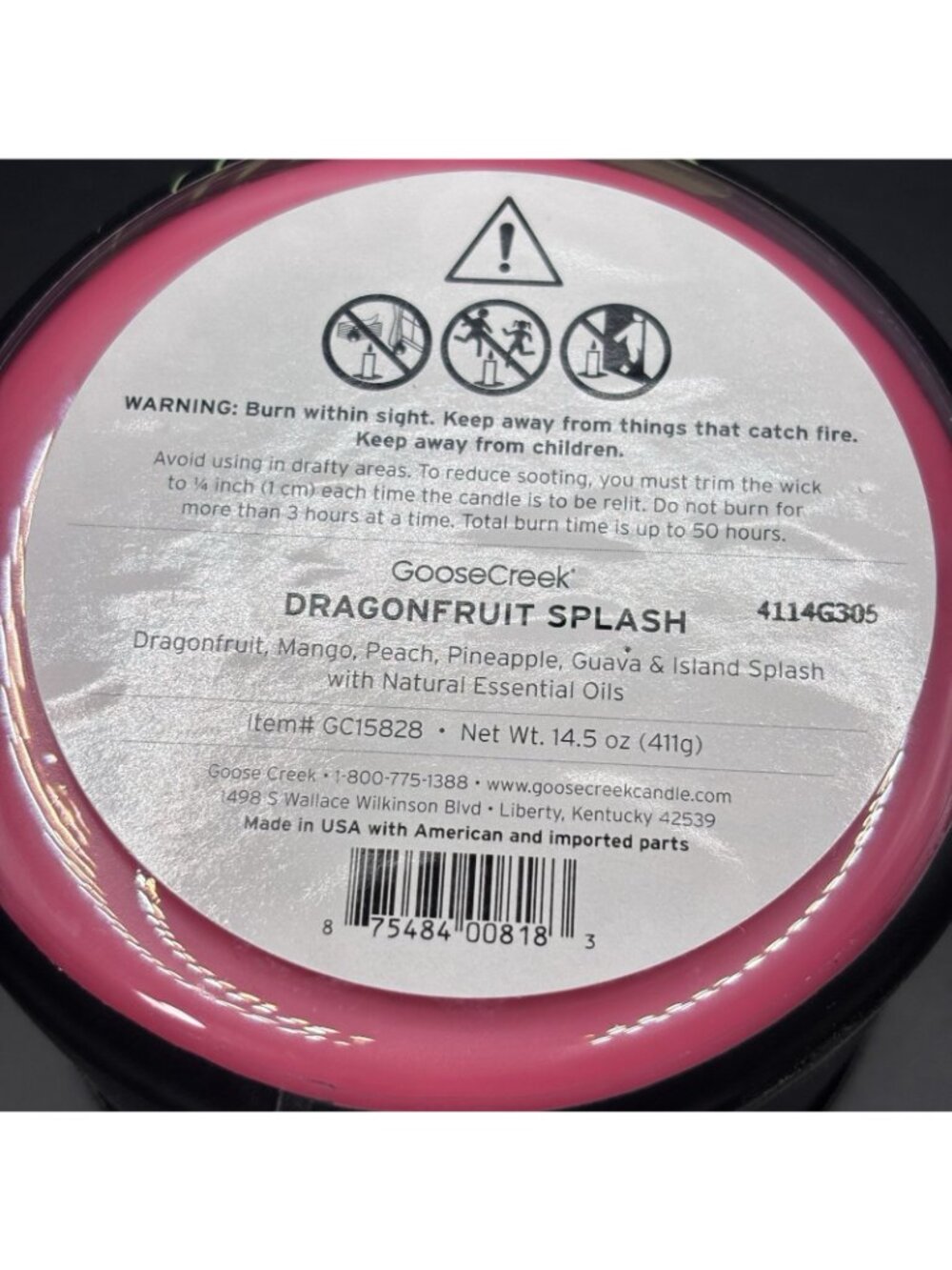 Goose Creek Dragon Fruit Splash 3 Wick Jar Candle 14.5 oz Mango Peach Guava Pink - Picture 12 of 15